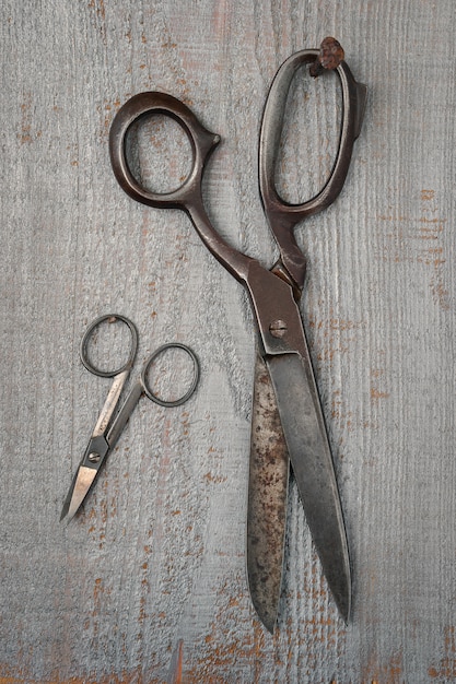 Big and small scissors