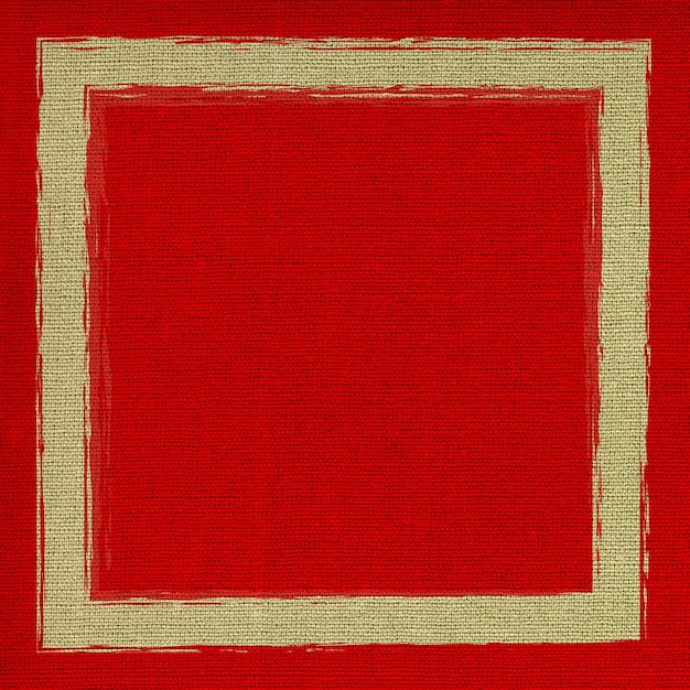 Big square frame in bright red color