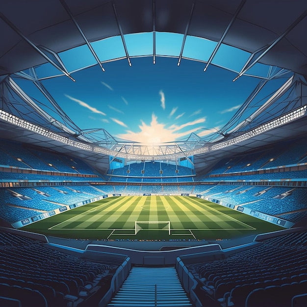 Big stadium inside vector Manche Generative AI