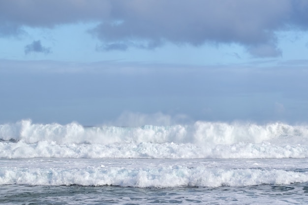 Big storm wave on the Atlantic Ocean.