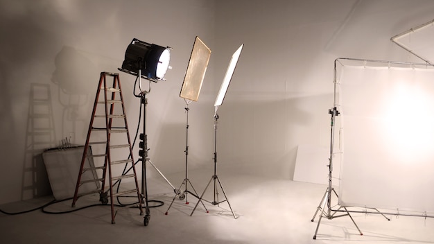 Big studio led continue lighting for photo and video shooting production on tripod which very strong