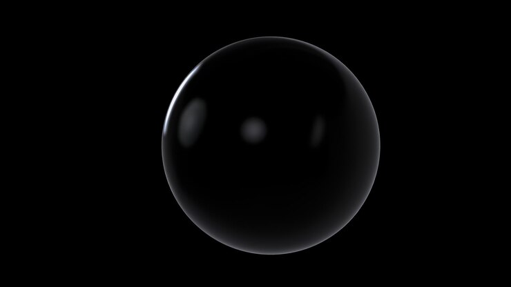Photo big transparent glass bubble sphere with glares, use screen mode to remove black background