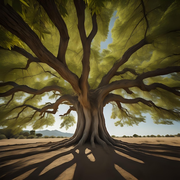 Foto fotografia di grandi alberi