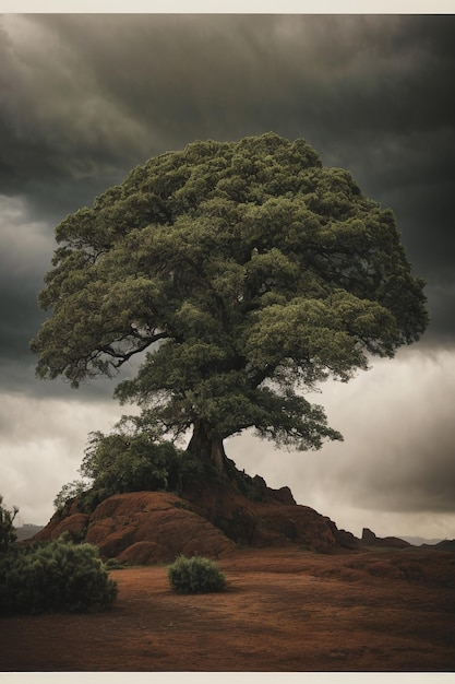 Big tree and storm