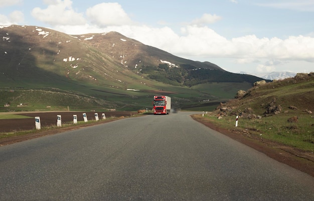 the big trucks in road