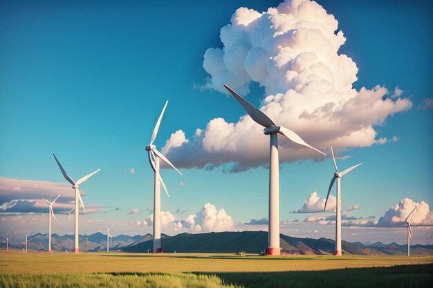 Big windmill wind turbine is a new way of clean energy and environmental protection power