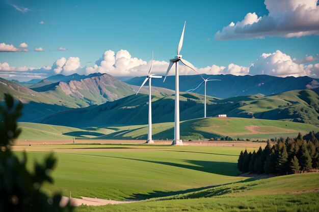 Big windmill wind turbine is a new way of clean energy and environmental protection power