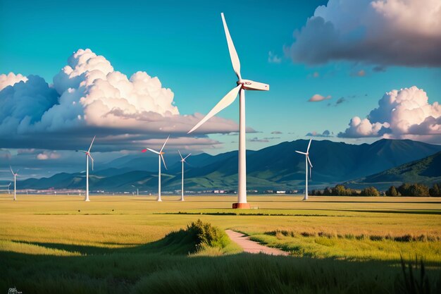 Big windmill wind turbine is a new way of clean energy and environmental protection power