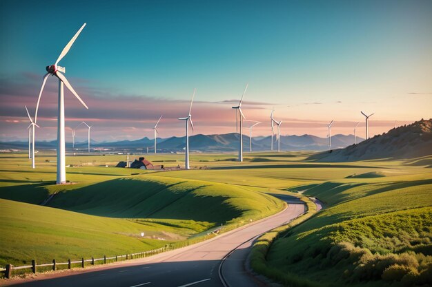 Big windmill wind turbine is a new way of clean energy and environmental protection power