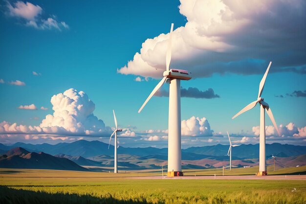 Big windmill wind turbine is a new way of clean energy and environmental protection power