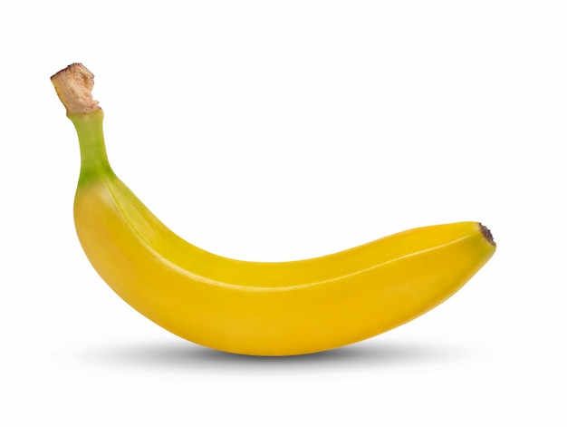 Big yellow banana isolated on white background.