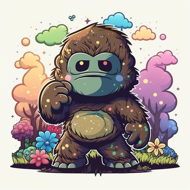 Bigfoot galaxy Vector Illustration