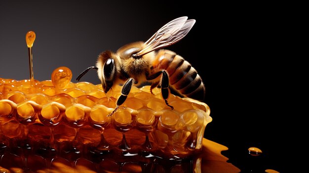 Bij zit op honing.