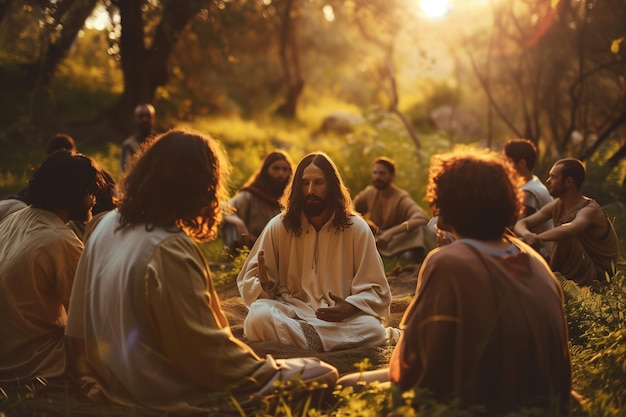 Bijbelse bespreking Jezus' discipelen onderwijzen geestelijkheid