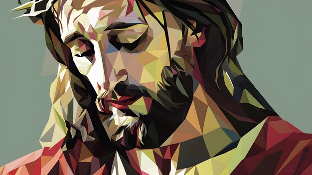 Bijbelse illustratie van de heilige Jezus Christus religieuze grafiek