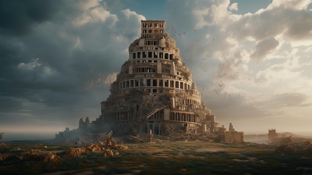 Bijbelse oude Babel toren oude testament generatieve ai