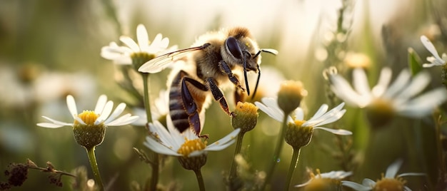 Bijen en bloemen generatieve AI