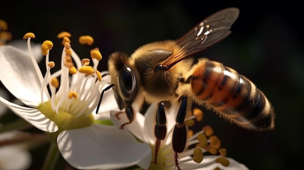 Bijen komen ook veel voor tijdens de zomermaanden Generatieve AI