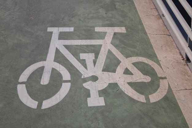 Bike Lane Sign on Street