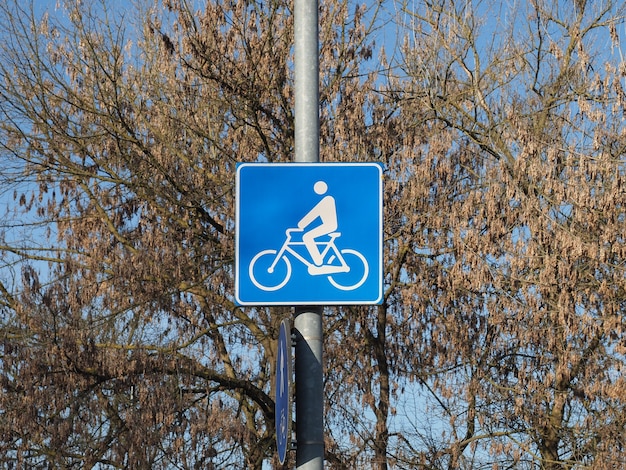 Bike lane sign