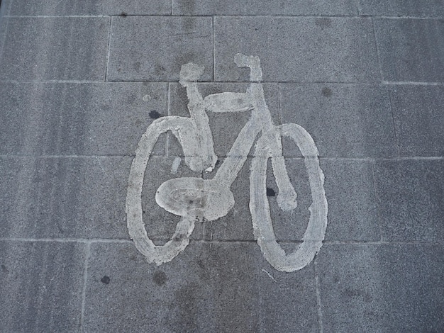 Bike lane sign