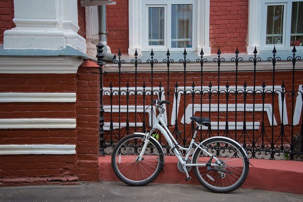 The bike near the red house