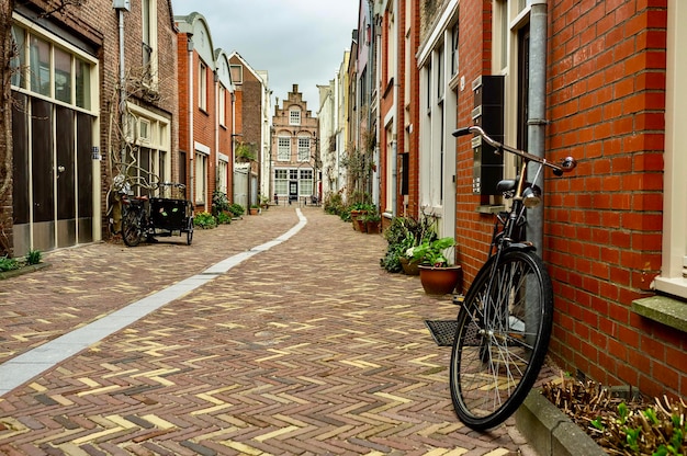 Photo bike in small dutch city