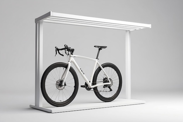 Photo bike storage rack mockup