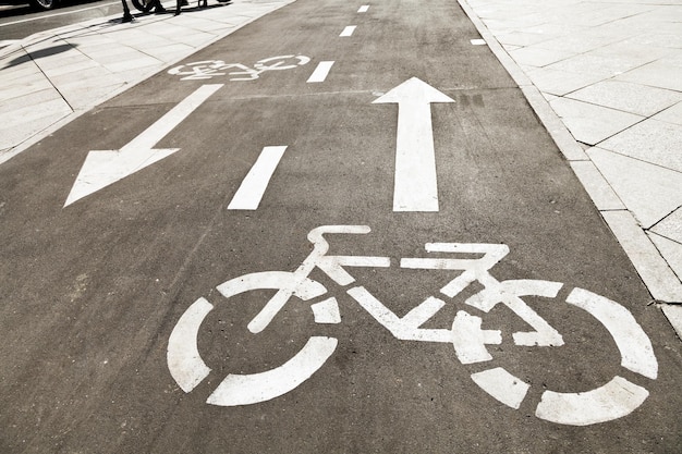 Bikeway on urban street