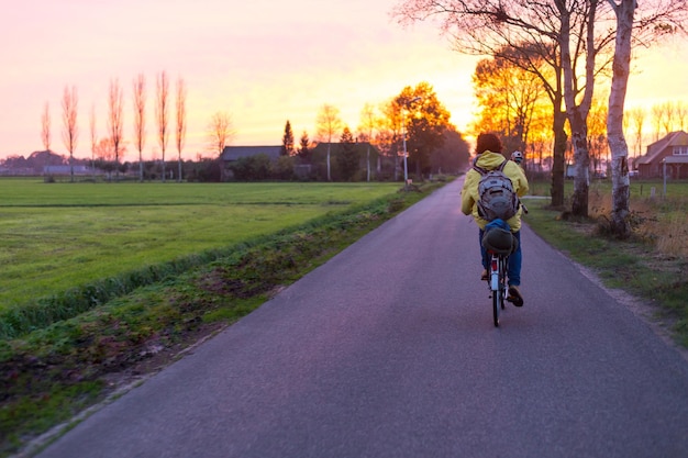 Biking alone