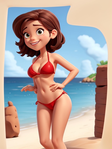 bikini cartoon girl