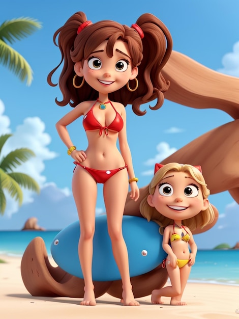 bikini cartoon girl