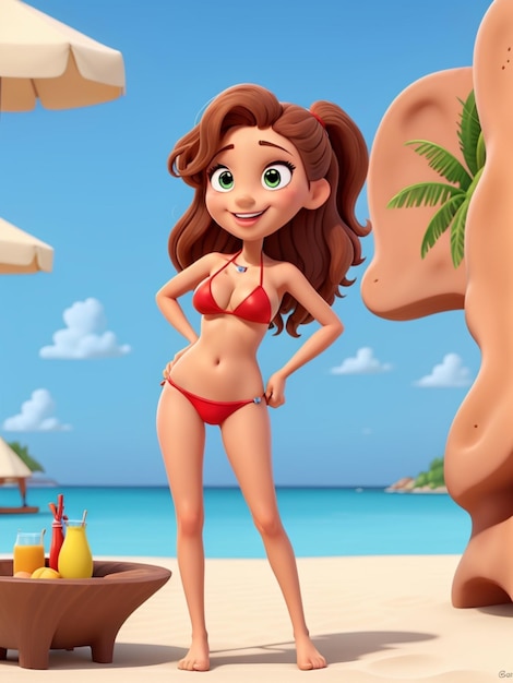 bikini cartoon girl