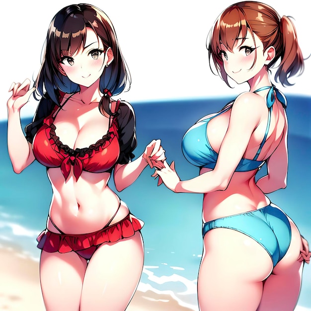 Photo bikini styles anime girl cartoon