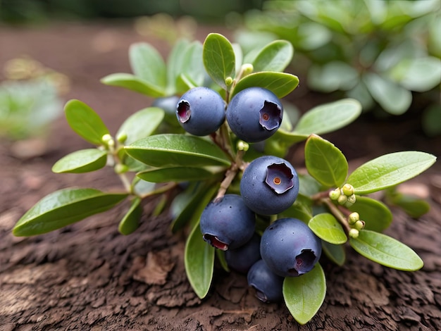 Bilberry Vaccinium myrtillus in the garden