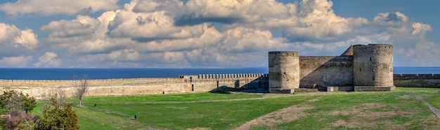 Bilhorod-Dnistrovskyi or Akkerman fortress, Odessa region, Ukraine, on a sunny spring morning