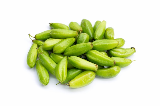 Bilimbi fruit on white background