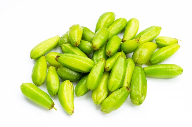 Bilimbi fruit on white background