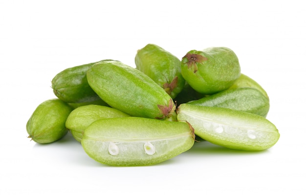 Bilimbi on white table