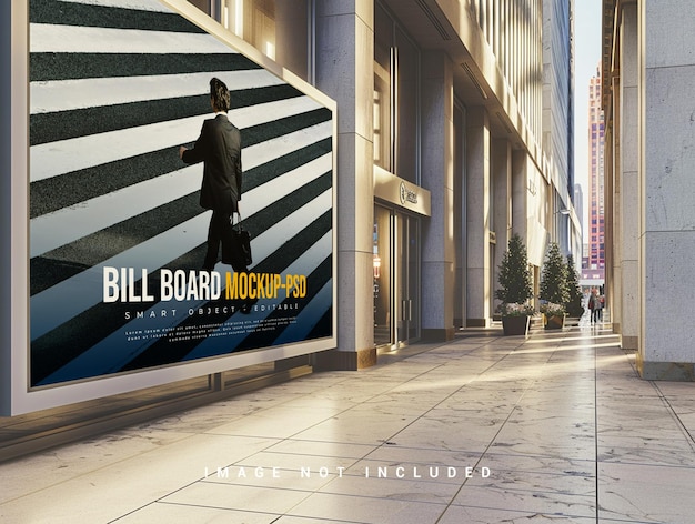 Photo billboard advertisement banner mockup