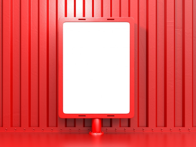Рекламный щит для рекламы красного цвета