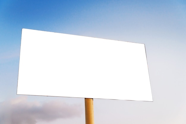 Billboard on a background of blue sky