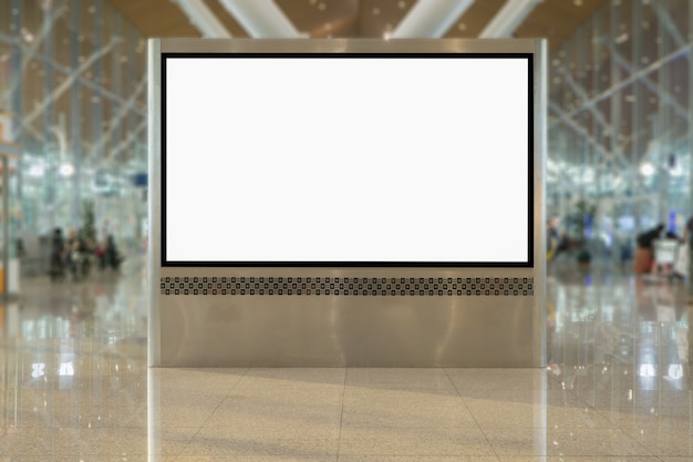 Photo billboard on blurred background