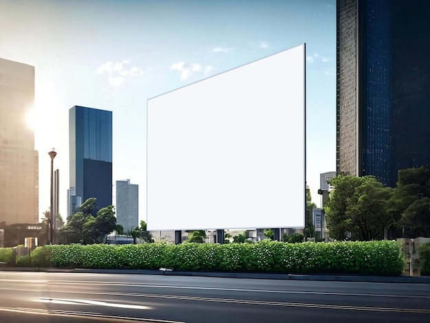 Billboard buiten op snelweg mockup