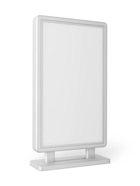 Foto billboard display stand op witte achtergrond