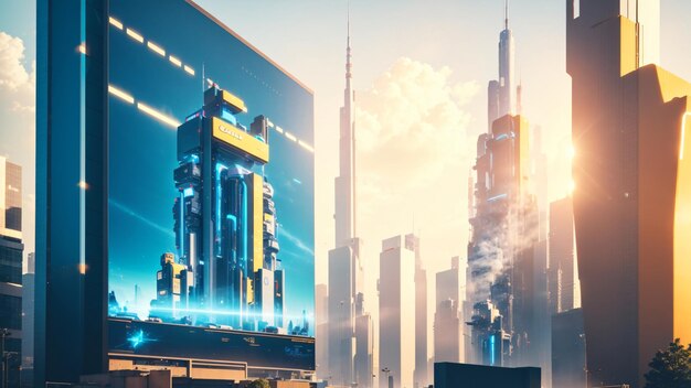 Billboard in Futuristic City 16