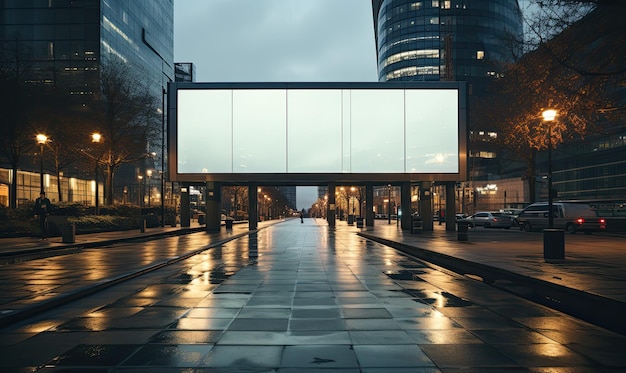 billboard in futuristic city