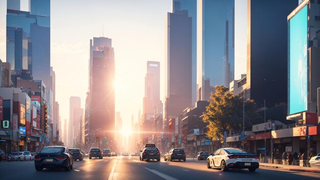 Billboard in Futuristic City