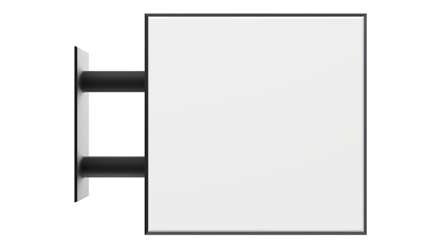 Шаблон сигнала логотипа рекламного щита черная стальная текстура 3d рендеринг иллюстрации