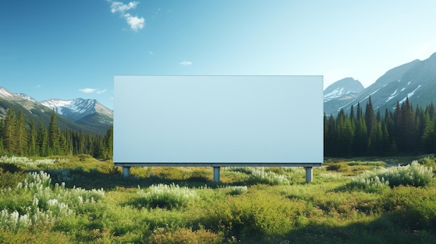 Billboard met blanco oppervlak voor reclame gegenereerd door AI